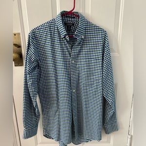 Lands End Supima- No Iron cotton -Oxford shirt size medium 15-15.5